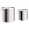 Premium 2 Piece Stainless Steel Stock Pot Set - 71/36 L