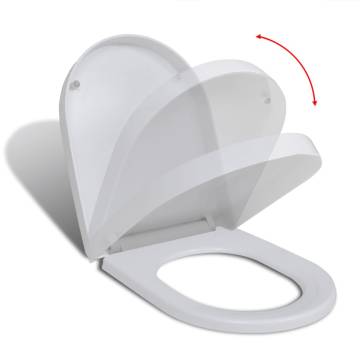 Soft-Close White Square Toilet Seat with Quick Release