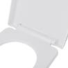 Soft-Close White Square Toilet Seat with Quick Release