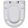 Soft-Close White Square Toilet Seat with Quick Release