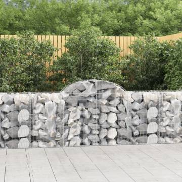 Arched Gabion Baskets 11 pcs | Galvanised Iron Garden Barriers