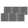 Garden Fence WPC 1045x186 cm Grey Colour grey Quantity in Package 1 Model 6 sections 