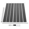 Durable Black WPC Fence Panel Set - 872x146 cm