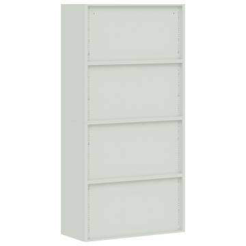 Stylish File Cabinet in Light & Dark Grey - 90x40x180 cm