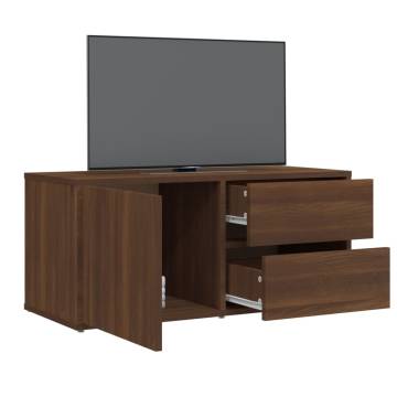 Stylish Brown Oak TV Cabinet - 80x34x36 cm | HipoMarket