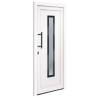 Front Door White 88x200 cm PVC - Secure & Elegant Design