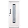 Front Door White 88x200 cm PVC - Secure & Elegant Design