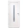 Front Door White 88x200 cm PVC - Secure & Elegant Design