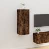 Wall Mounted TV Cabinet Smoked Oak 40x34,5x100 cm Colour smoked oak Quantity in Package 1 Height 100 cm Width 40 cm 