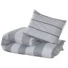 Duvet Cover Set Grey 200x200 cm Cotton | Hipomarket