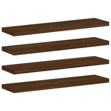 Wall Shelves 4 pcs Brown Oak - Stylish & Functional Storage