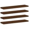 Wall Shelves 4 pcs Brown Oak - Stylish & Functional Storage