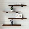 Wall Shelves 4 pcs Brown Oak 60x20x1.5 cm Engineered Wood Colour brown oak Size 60 x 20 x 1.5 cm Quantity in Package 4 