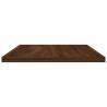 Elegant Brown Oak Wall Shelves - 4 pcs for Stylish Storage