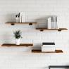 Wall Shelves 4 pcs - Smoked Oak, 60x30 cm | Hipomarket UK