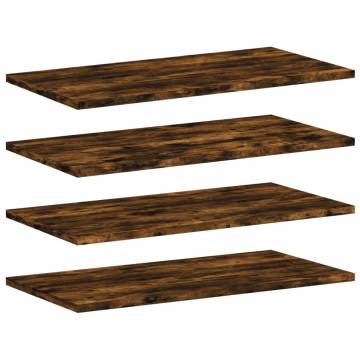 Wall Shelves 4 pcs - Smoked Oak, 60x30 cm | Hipomarket UK