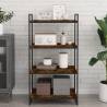 Wall Shelves 4 pcs Smoked Oak - Stylish Storage Solution