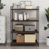 Brown Oak Wall Shelves Set - 4 pcs | Hipomarket UK