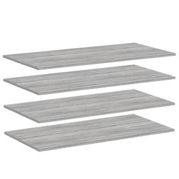 Grey Sonoma Wall Shelves - 4 pcs Engineered Wood | HipoMarket