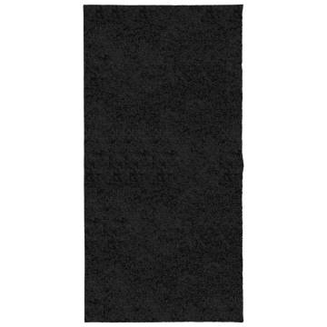 Shaggy Rug PAMPLONA High Pile Modern Black 100x200 cm | HipoMarket