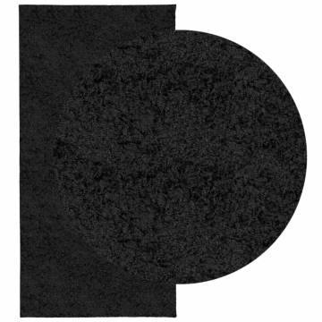 Shaggy Rug PAMPLONA High Pile Modern Black 100x200 cm | HipoMarket