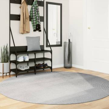 Rug IZA Short Pile Scandinavian Look Grey Ø 200 cm - Hipomarket