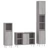 3 Piece Grey Sonoma Bathroom Furniture Set | Stylish Storage