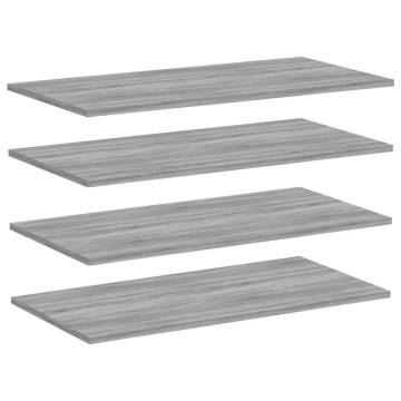 Stylish Grey Sonoma Wall Shelves - 4 pcs | Hipo Market