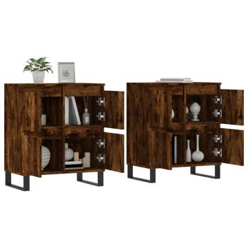 Stylish Smoked Oak Sideboards - Set of 2 | HipoMarket