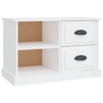 Stylish High Gloss White TV Cabinet - 73x35.5x47.5 cm