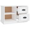 Stylish High Gloss White TV Cabinet - 73x35.5x47.5 cm