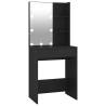 Elegant Black Dressing Table with LED - 60x40x140 cm