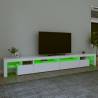 Modern TV Cabinet with LED Lights - White 290x36.5 cm