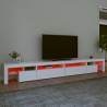 Modern TV Cabinet with LED Lights - White 290x36.5 cm