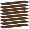 Wall Shelves 8 pcs Brown Oak | Durable Engineered Wood