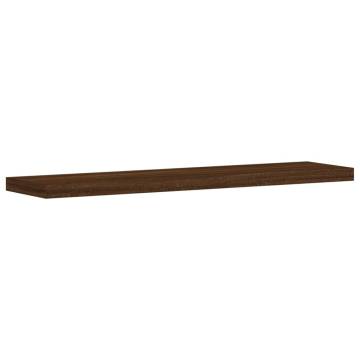 Wall Shelves 8 pcs Brown Oak | Durable Engineered Wood