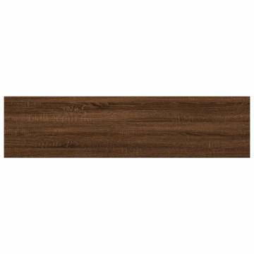 Wall Shelves 8 pcs Brown Oak | Durable Engineered Wood