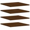 Wall Shelves 4 pcs Brown Oak - Stylish Storage Solution