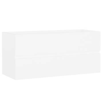 Elegant White Sink Cabinet 100x38.5x45 cm - Hipomarket