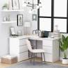 Corner Desk White 145x100x76 cm Engineered Wood Colour white 