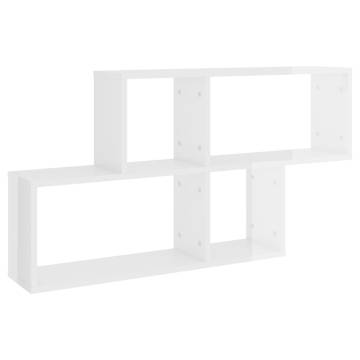 High Gloss White Wall Shelf - Stylish & Sturdy Design