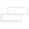 High Gloss White Wall Shelf - Stylish & Sturdy Design