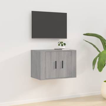 Wall Mounted TV Cabinet Grey Sonoma | Stylish & Practical Storage