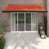 Retractable Awning Orange and Brown 3x2.5 m Fabric and Aluminium Colour orange and brown (black frame) Size 3 x 2.5 m Quantity in Package 1 