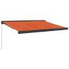 Retractable Awning Orange & Brown 3x2.5m - Durable & Stylish