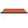 Retractable Awning Orange & Brown 3x2.5m - Durable & Stylish