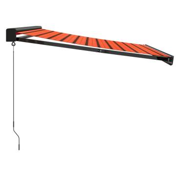 Retractable Awning Orange & Brown 3x2.5m - Durable & Stylish