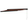 Retractable Awning Orange & Brown 3x2.5m - Durable & Stylish