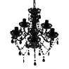 Elegant BLACK Crystal Light 5 Bulb Chandelier - Hipomarket