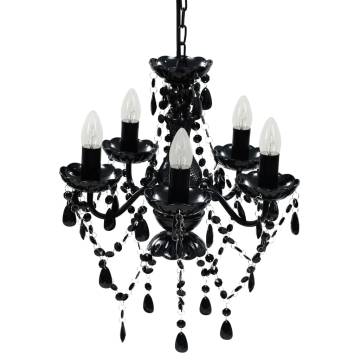 Elegant BLACK Crystal Light 5 Bulb Chandelier - Hipomarket